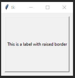 tkinter - raised label border